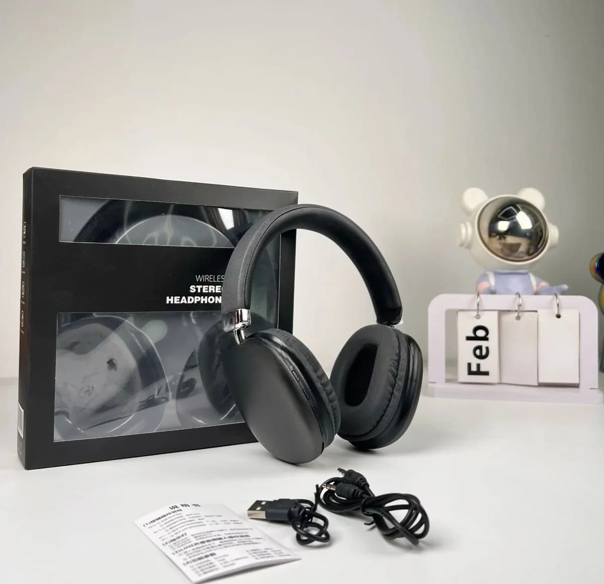 Brezžične nadošesne slušalke Bluetooth 5.4 z dolgo avtonomijo