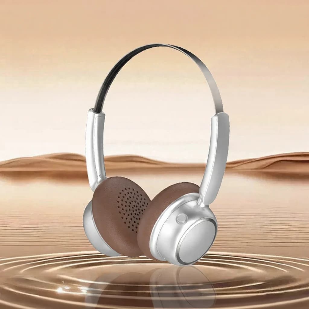 Retro brezžične Bluetooth slušalke z kovinskim naglavnim trakom in dolgo avtonomijo