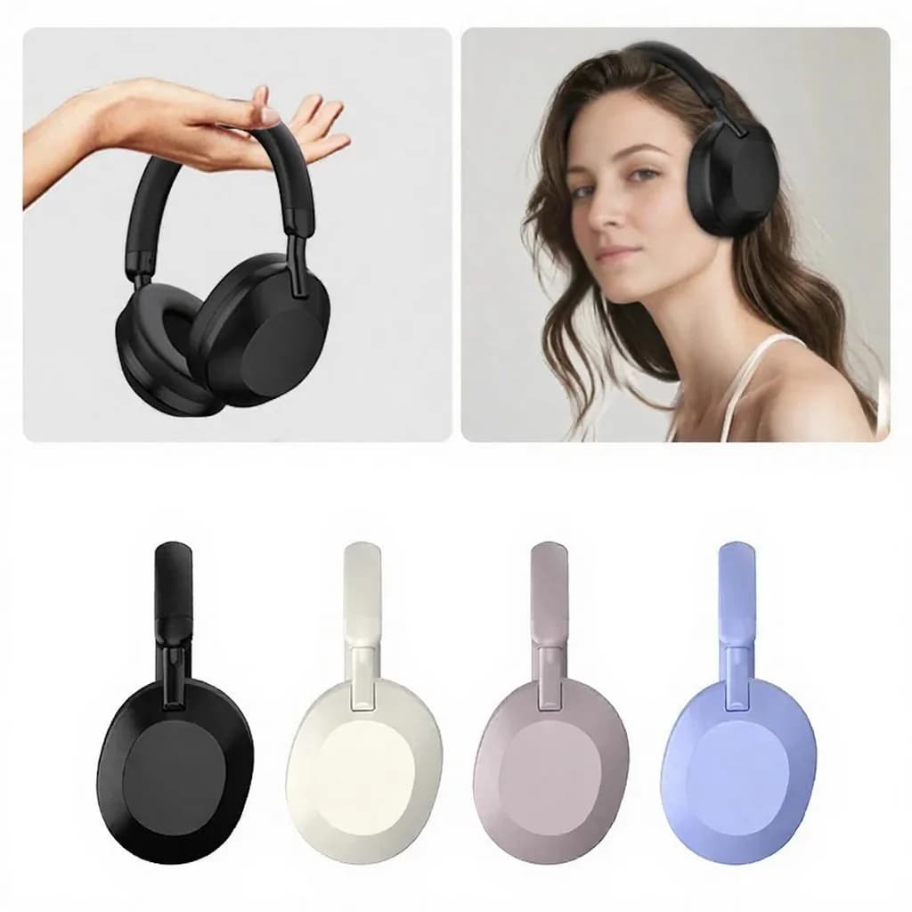 Brezžične slušalke Bluetooth 5.4 čez uho z aktivnim odpravljanjem hrupa
