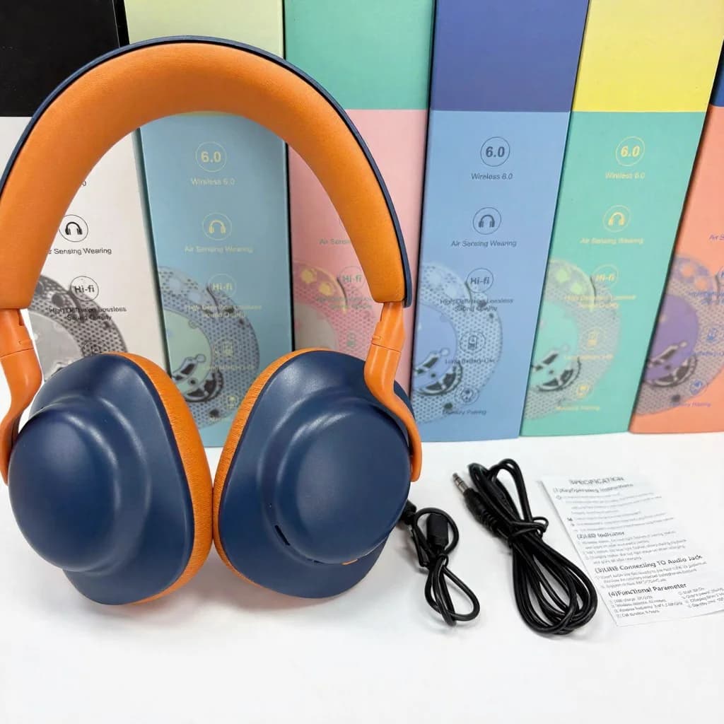 Brezžične Bluetooth naglavne slušalke z FM radiem in polnjenjem Type-C