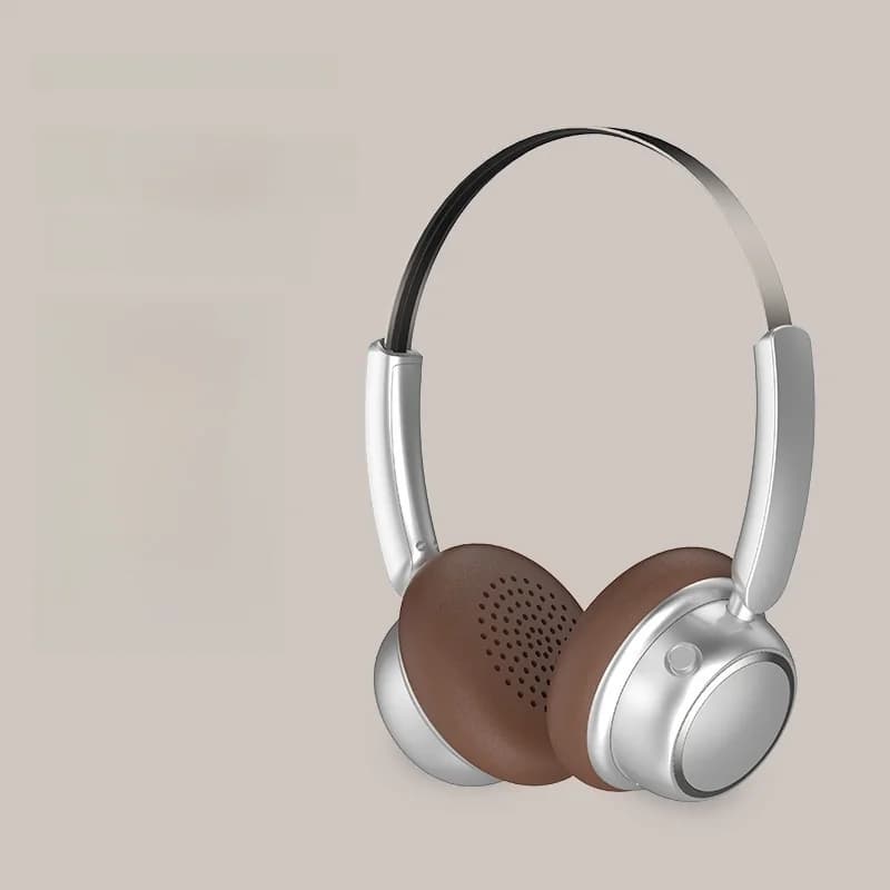 Retro brezžične Bluetooth slušalke z kovinskim naglavnim trakom in dolgo avtonomijo