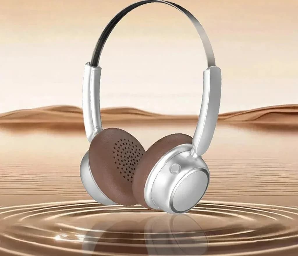 Retro brezžične Bluetooth slušalke z kovinskim naglavnim trakom in dolgo avtonomijo
