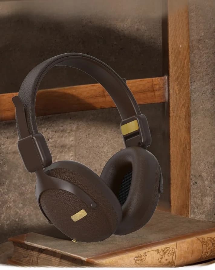 Retro brezžične slušalke prek ušes z Bluetooth 5.4 in dolgo avtonomijo