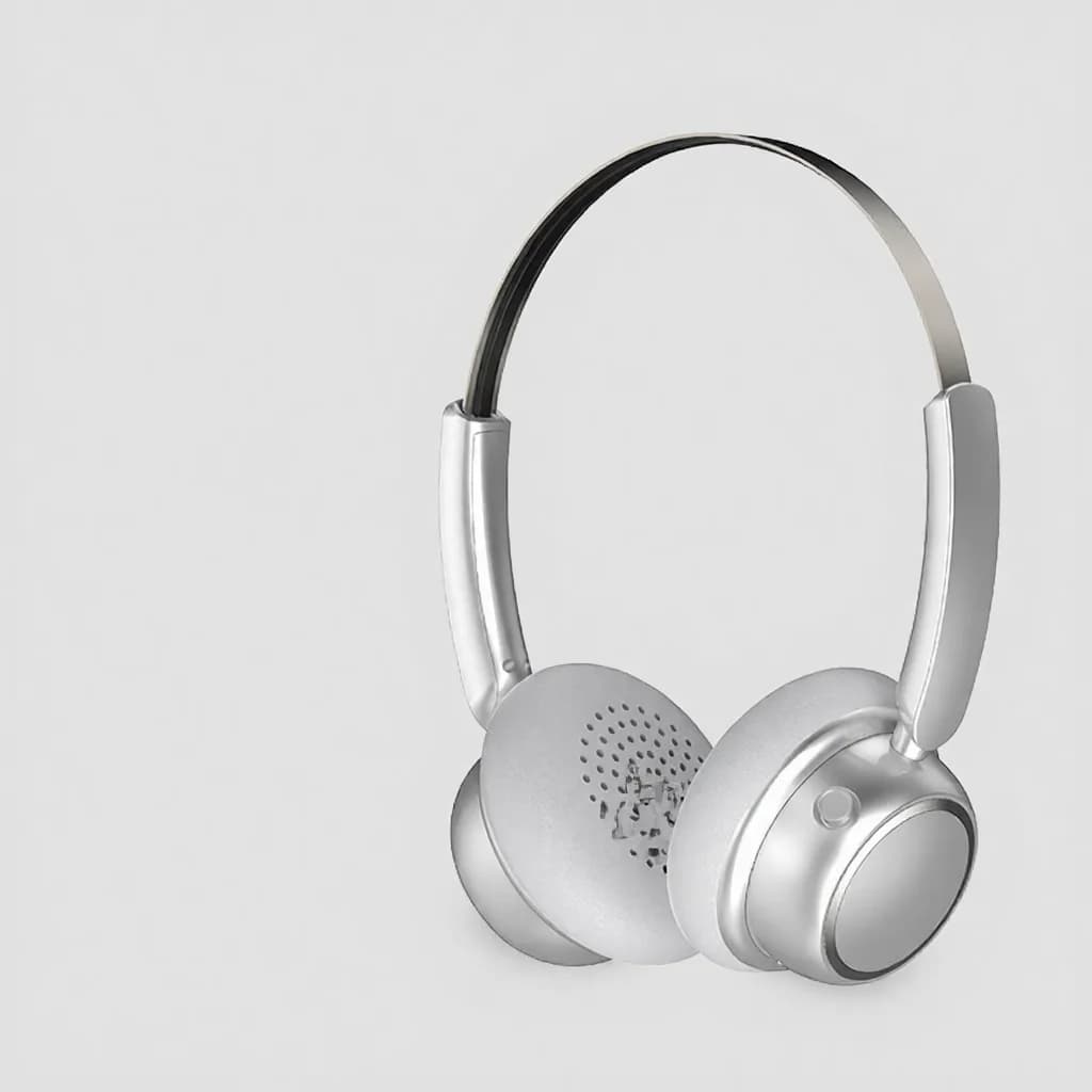 Retro brezžične Bluetooth slušalke z kovinskim naglavnim trakom in dolgo avtonomijo