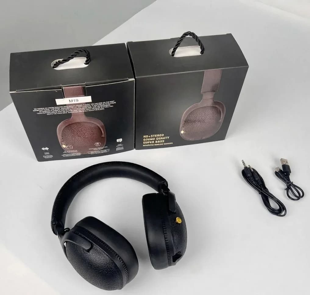 Retro brezžične Bluetooth slušalke s stereo zvokom in mikrofonom