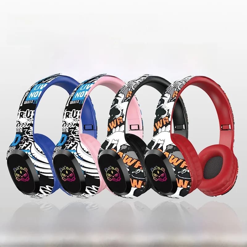 Brezžične slušalke čez uho s režo za TF kartico in Bluetooth