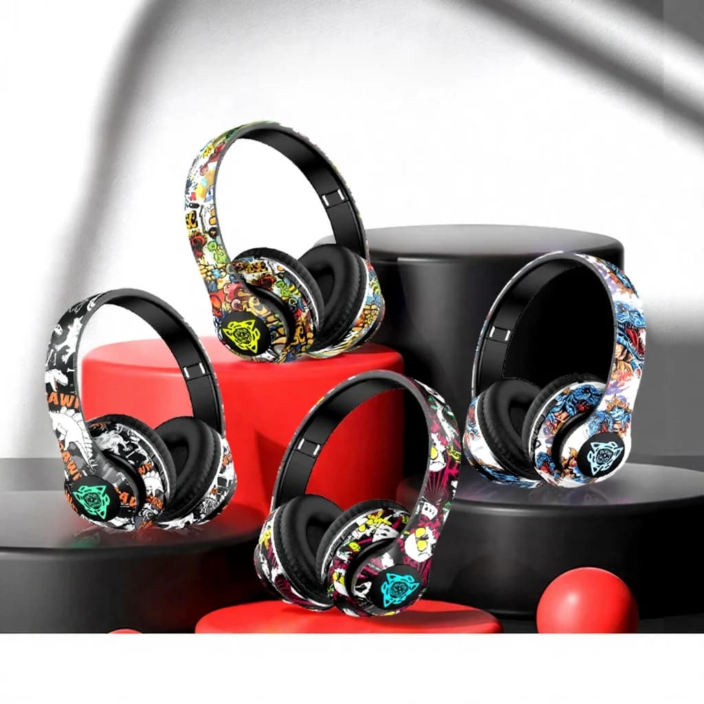 Brezžične Bluetooth slušalke čez uho z mikrofonom, 40-mm gonilnik, baterija 350 mAh