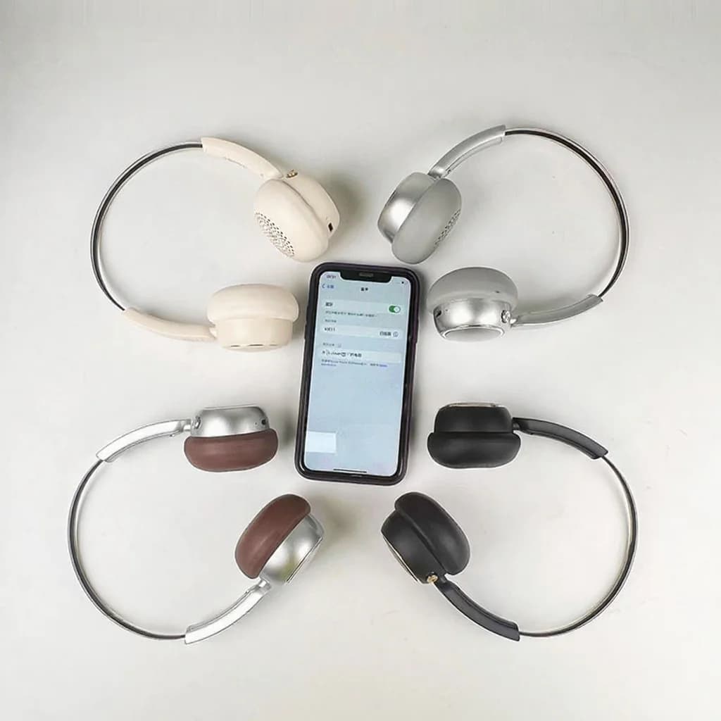 Retro brezžične slušalke Bluetooth čez uho s FM radijem in zložljivo zasnovo