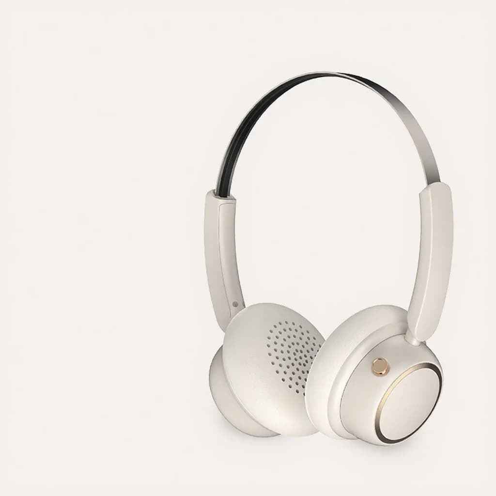 Retro brezžične Bluetooth slušalke z kovinskim naglavnim trakom in dolgo avtonomijo
