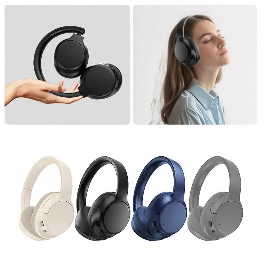 Brezžične Bluetooth slušalke z aktivnim odpravljanjem hrupa, čez uho, dolga življenjska doba baterije