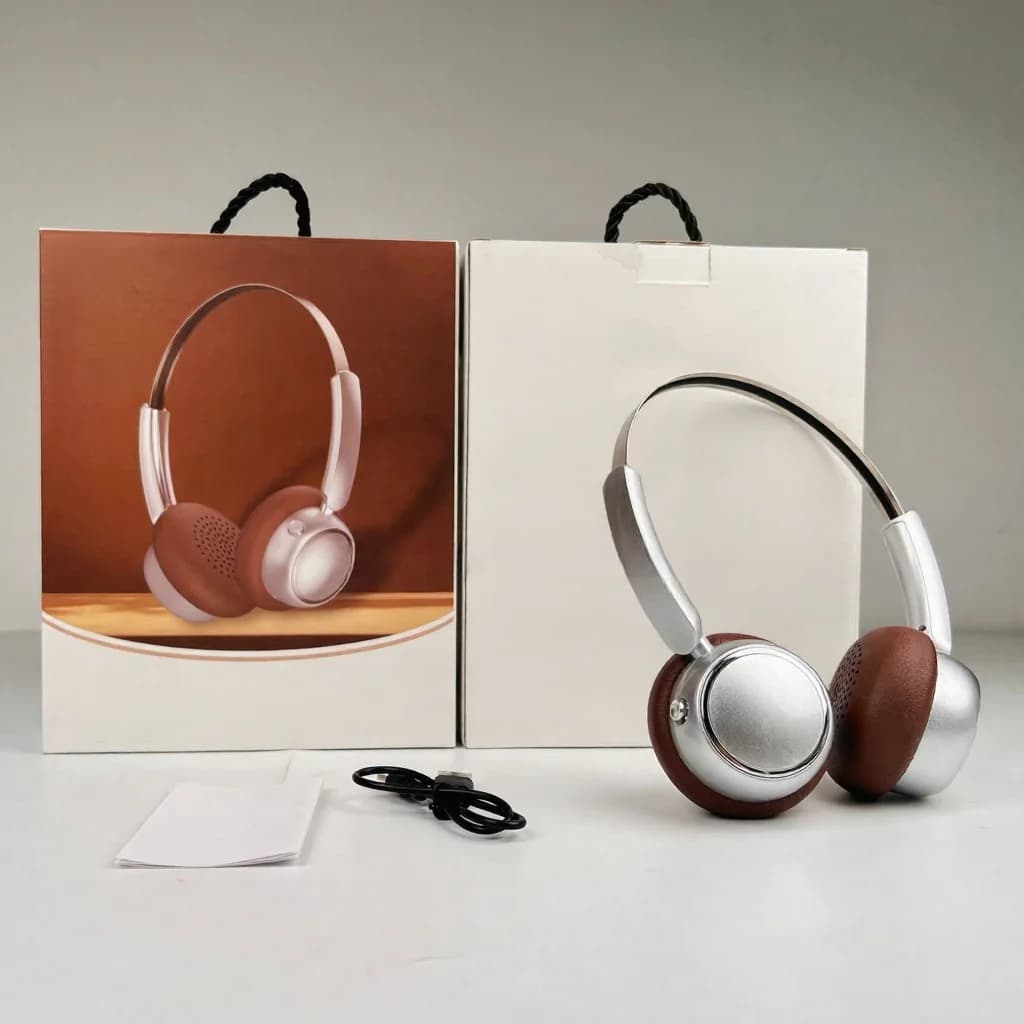 Retro brezžične slušalke z FM radiem in Bluetooth 5.4