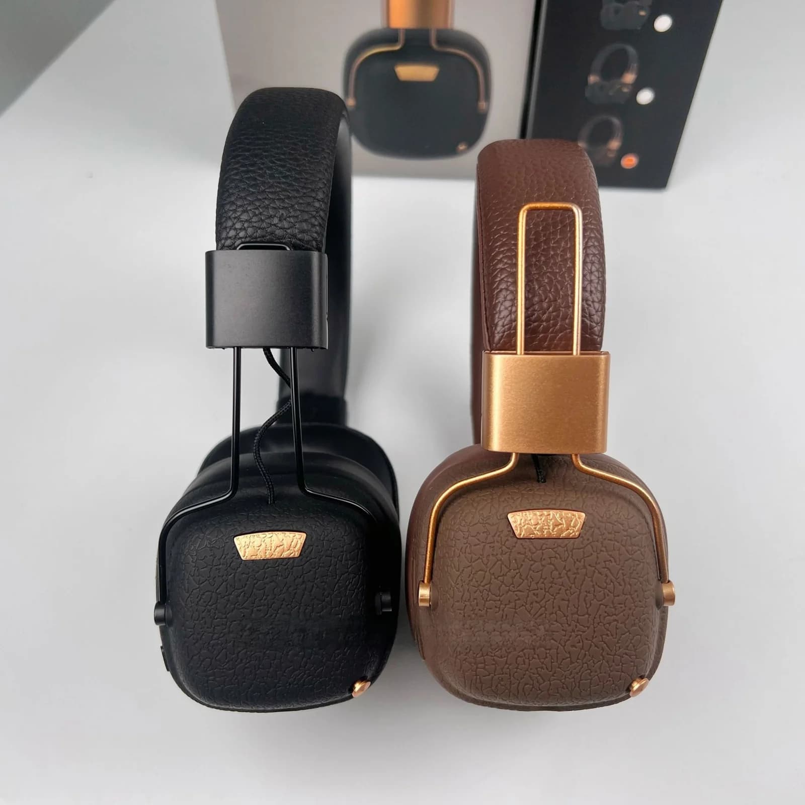 Retro brezžične Bluetooth slušalke čez uho z EQ zvočnimi načini
