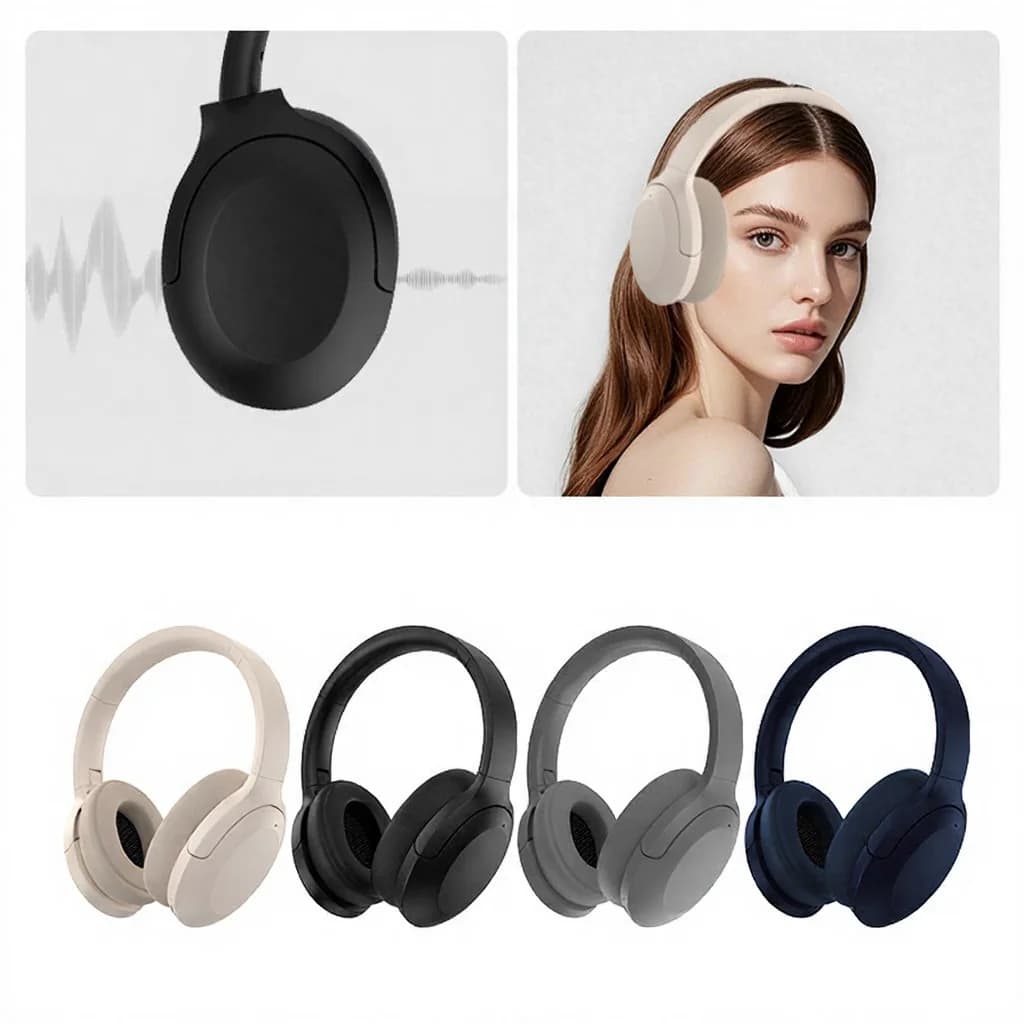 Brezžične stereo Bluetooth nadušesne slušalke z aktivnim preglasovanjem hrupa