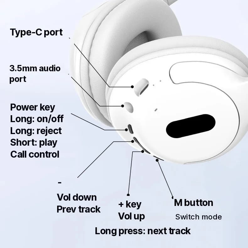 Lahke brezžične Bluetooth slušalke z mikrofonom