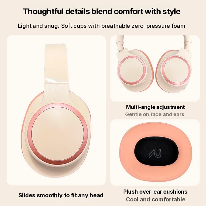 Brezžične Bluetooth slušalke čez uho z dolgo avtonomijo za igre