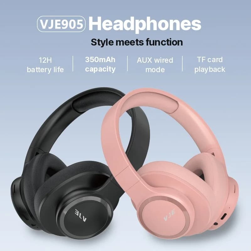 Brezžične slušalke čez uho z dolgo življenjsko dobo baterije in Bluetoothom 5.4