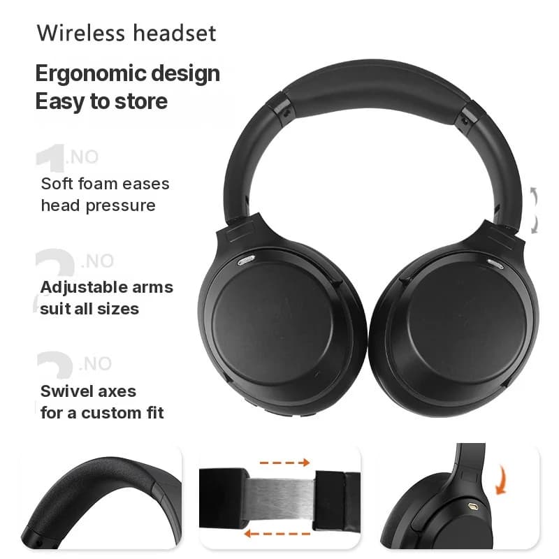 Brezžične Bluetooth slušalke čez uho z aktivnim odpravljanjem hrupa