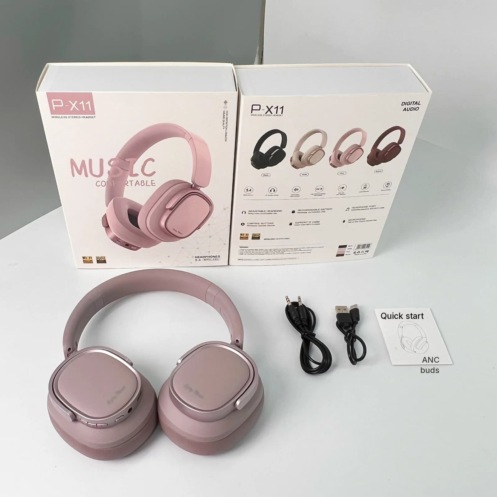 Retro Bluetooth slušalke čez uho z aktivnim odpravljanjem hrupa