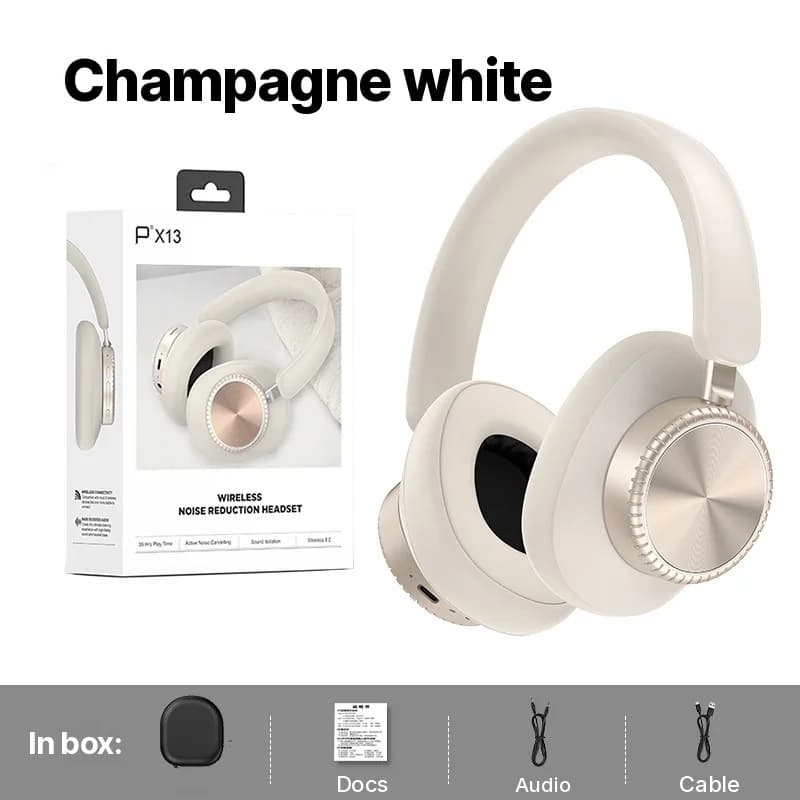 Brezžične Bluetooth slušalke čez uho z odpravljanjem hrupa in etuijem