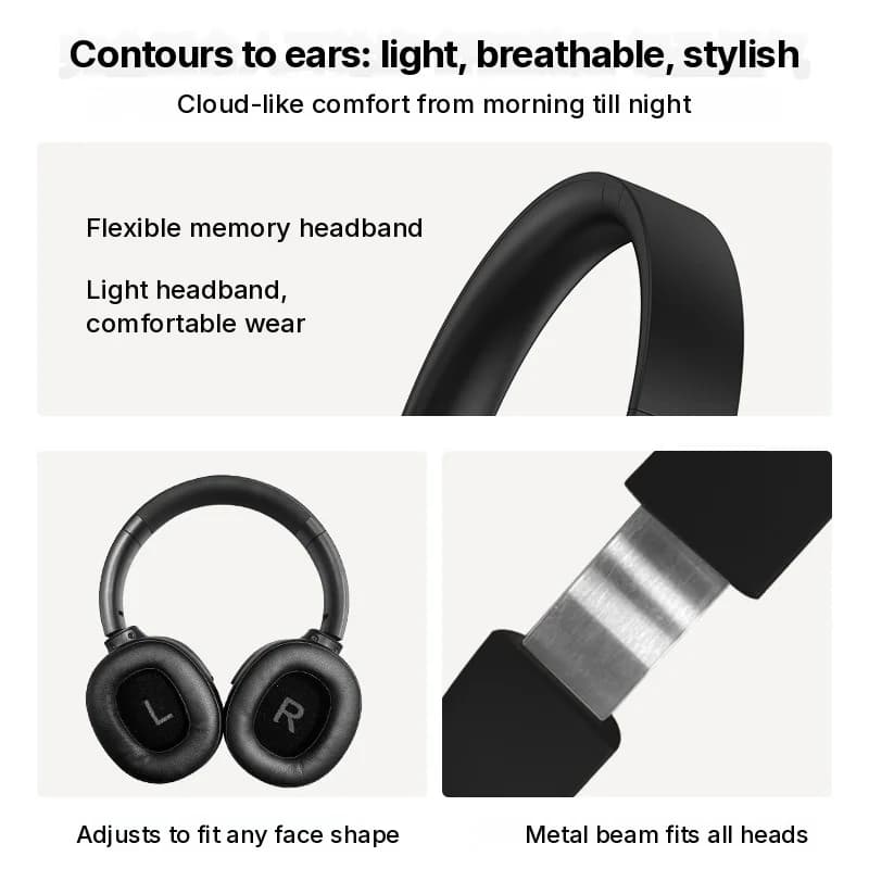 Brezžične Bluetooth slušalke z ANC, dolga avtonomija