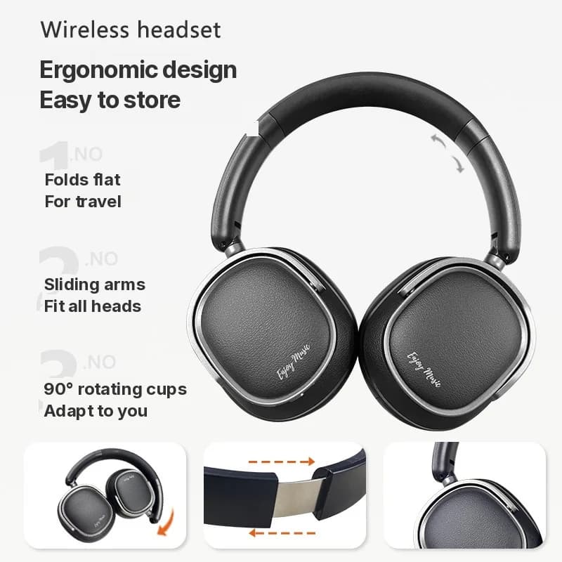 Retro Bluetooth slušalke čez uho z aktivnim odpravljanjem hrupa