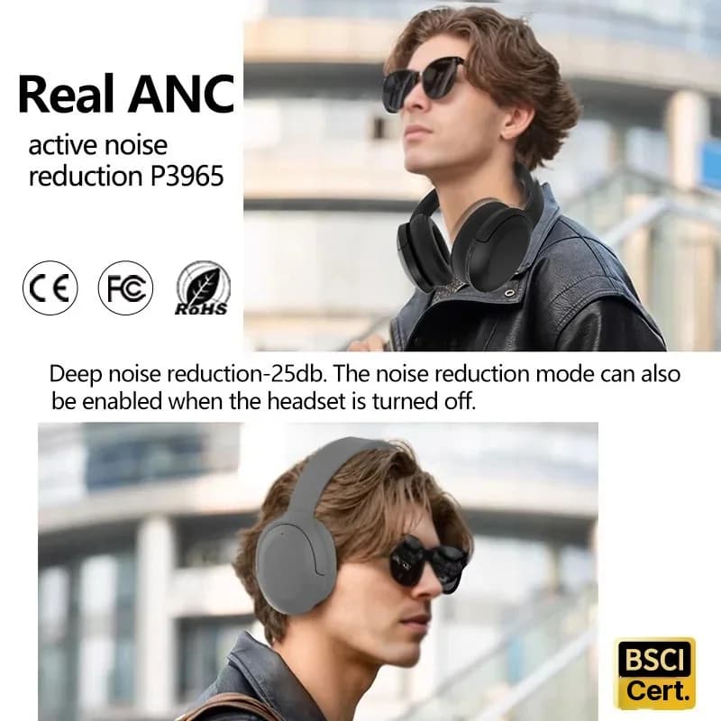 Brezžične slušalke z aktivnim hrupom ANC, Bluetooth 5.4