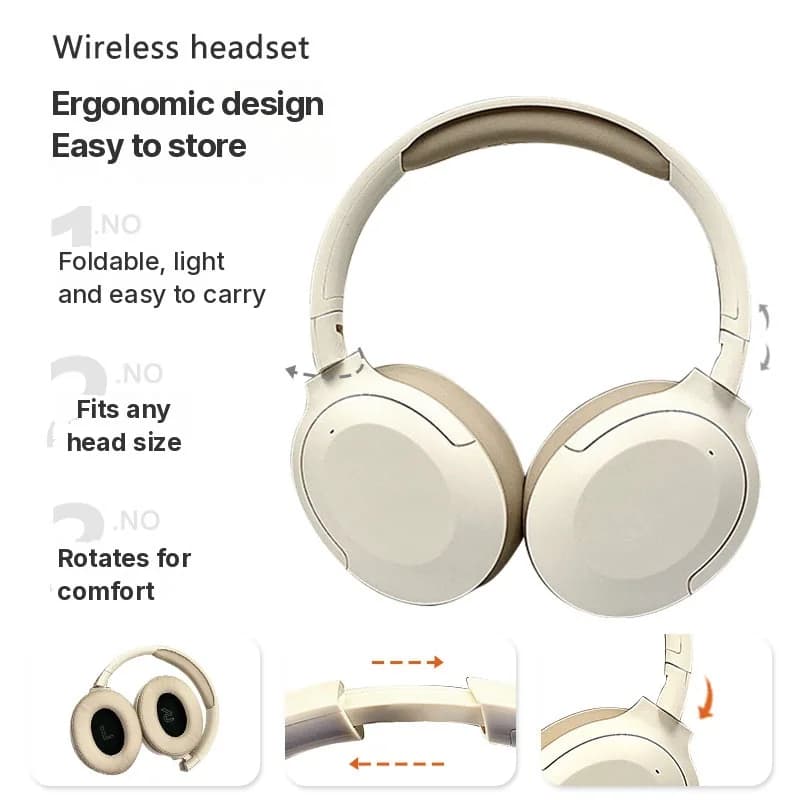 Brezžične Bluetooth slušalke čez uho z nizko zakasnitvijo in dolgo avtonomijo