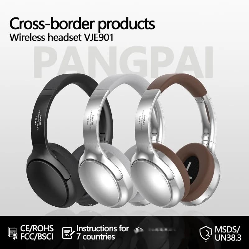 Retro brezžične Bluetooth slušalke čez uho s stereo zvokom