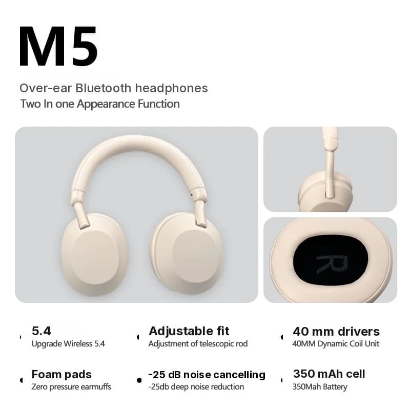 ANC brezžične Bluetooth slušalke z aktivnim preglasovanjem hrupa