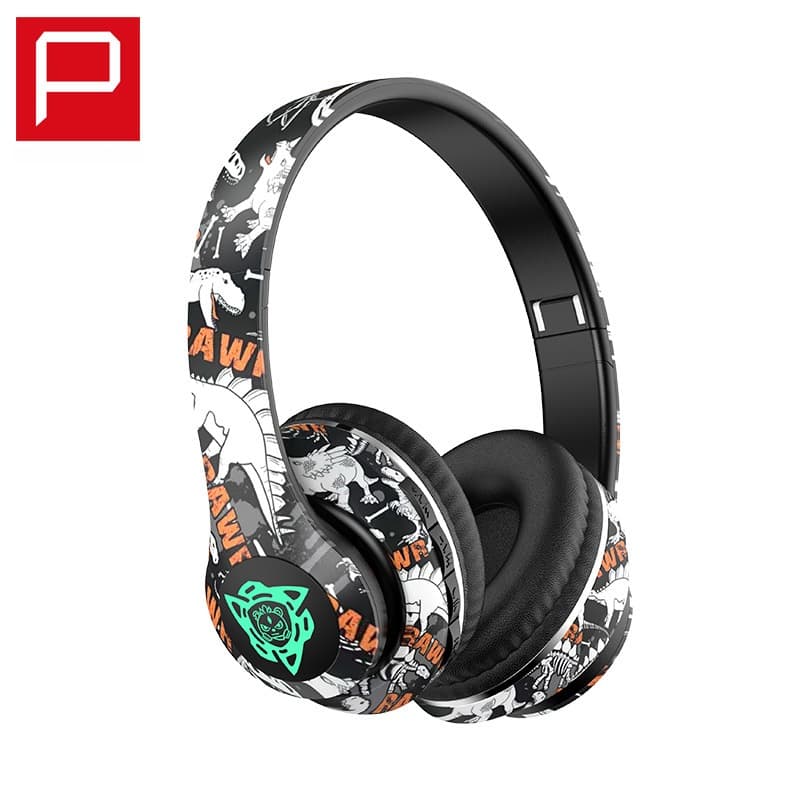 Brezžične Bluetooth slušalke z grafiti dizajnom, zložljive