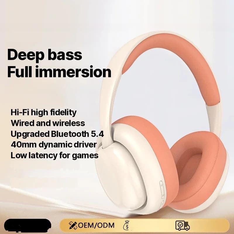 Brezžične nadušne Bluetooth slušalke z FM radiem in režo za TF kartico