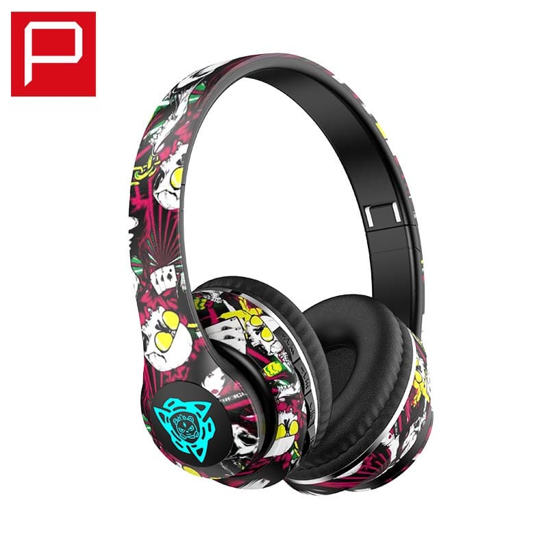 Brezžične Bluetooth slušalke z grafiti dizajnom, zložljive