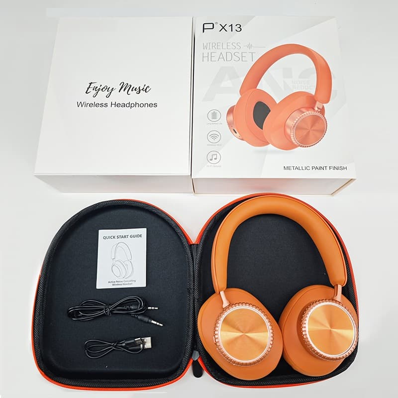 Brezžične Bluetooth slušalke čez uho z odpravljanjem hrupa in etuijem