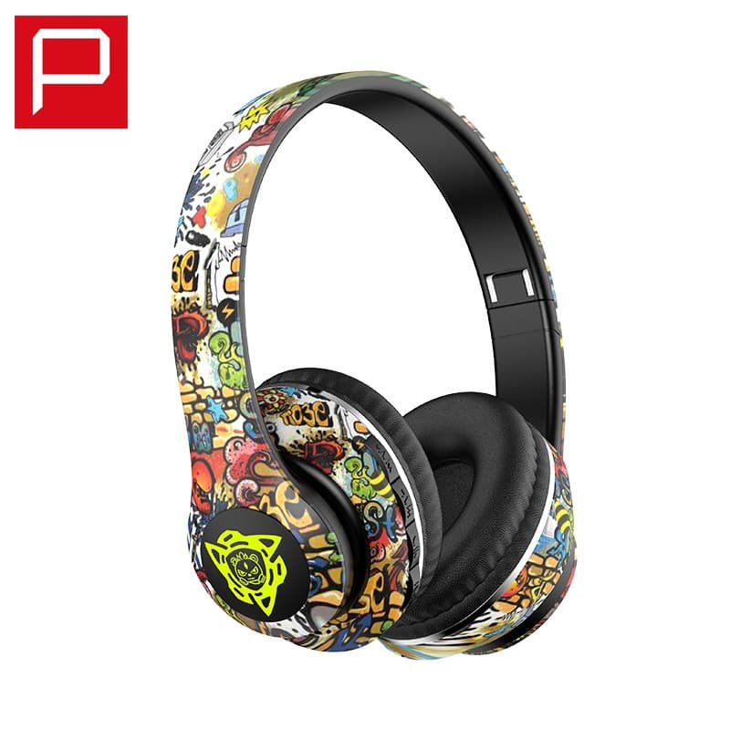 Brezžične Bluetooth slušalke z grafiti dizajnom, zložljive